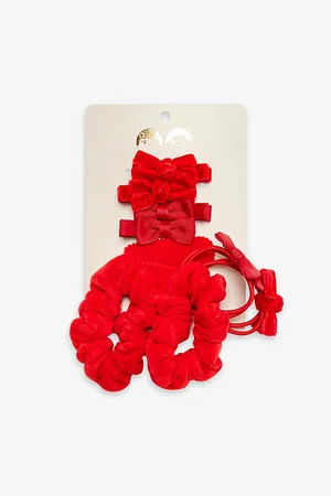 MIMI & LULA School Bow Assorted Velvet Hair Ties and Clips Set