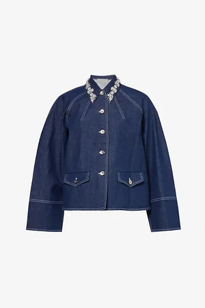 HUISHAN ZHANG Travis Embellished-collar Denim Jacket