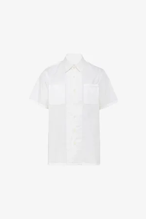 Prada Logo-embellished Oversized-fit Stretch-cotton Shirt