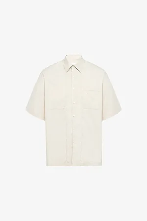 Prada Logo-embellished Oversized-fit Stretch-cotton Shirt