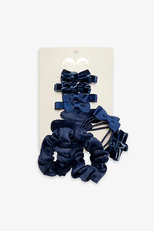 MIMI & LULA School Bow Assorted Velvet Hair Ties and Clips Set