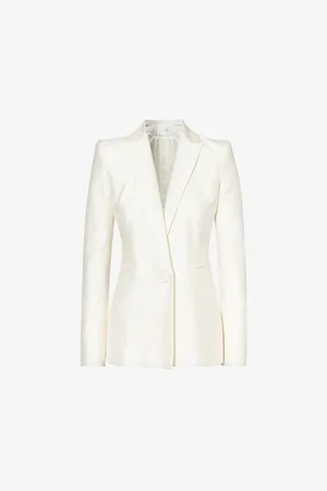 GALVAN Sorrento Padded-shoulder Woven-blend Blazer