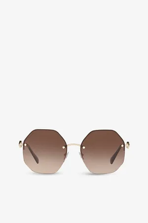 Bvlgari Bv6122b Irregular-frame Metal and Acetate Sunglasses
