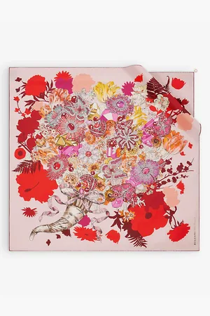 Bvlgari Gems Bouquet Graphic-print Silk-twill Scarf