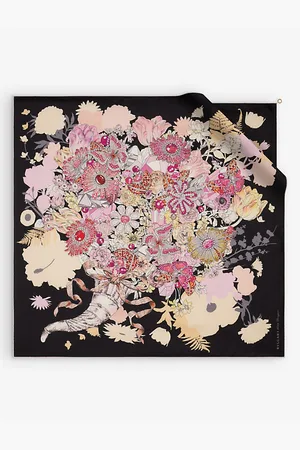Bvlgari Gems Bouquet Graphic-print Silk-twill Scarf