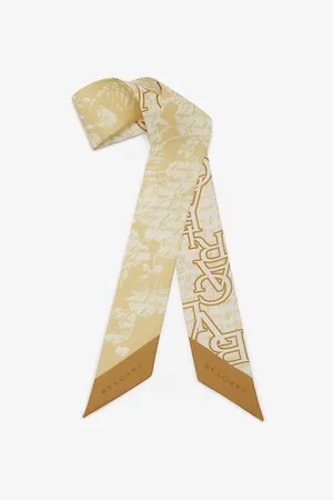 Bvlgari Logo Bouquet Graphic-print Silk-twill Scarf