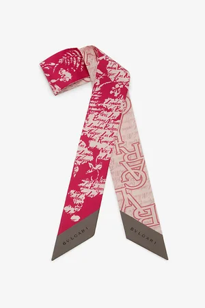 Bvlgari Logo Bouquet Graphic-print Silk-twill Scarf