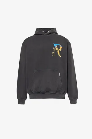 Represent Palm Branded-print Cotton-jersey Hoody