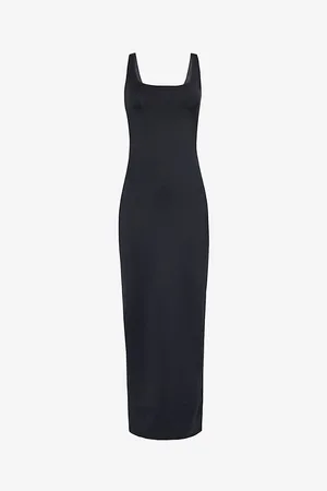 GOOD AMERICAN Modern Square-neck Stretch-woven Maxi Dress