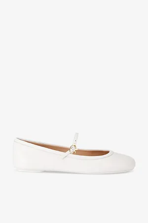 Gianvito Rossi Carla Ribbon-buckle Leather Flats
