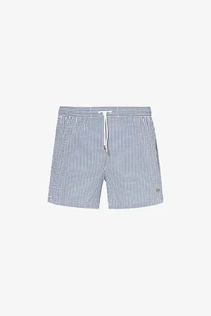 HUGO BOSS Stripe-print Regular-fit Swim Shorts