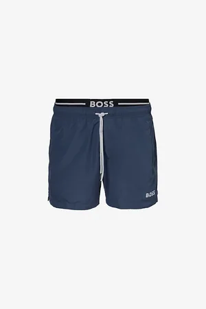 HUGO BOSS Logo-print Regular-fit Recycled-polyester Swim Shorts