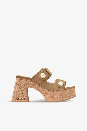 Jimmy Choo Fayence Wedge 95 Suede Heeled Sandals