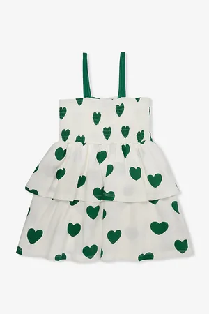 Mini Rodini Hearts Smocked Cotton-jersey Dress 1.5-11 Years
