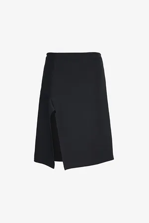 Stella McCartney Split-hem High-rise Wool and Silk-blend Midi Skirt