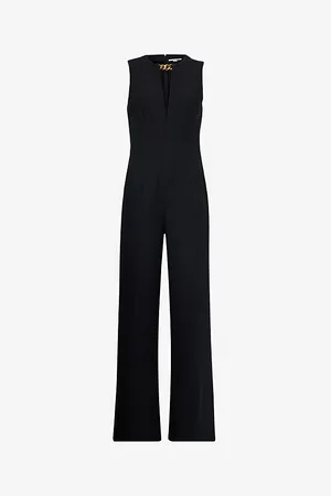Stella McCartney Sleeveless Metal-chain Wool and Silk-blend Jumpsuit