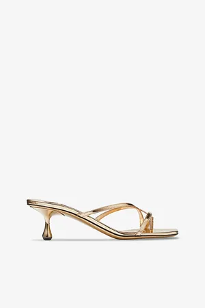 Jimmy Choo Etana 50 Leather Heeled Mules