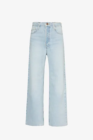 Frame Baggy Wide-leg High-rise Recycled-cotton Jeans