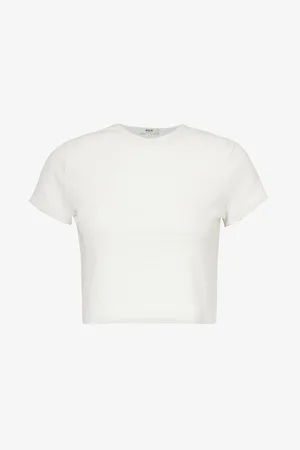 AGOLDE Savannah Cropped Stretch-woven Blend T-shirt