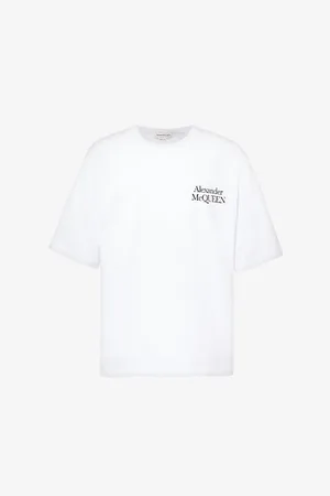 Alexander McQueen Exploded Logo-print Cotton-jersey T-shirt