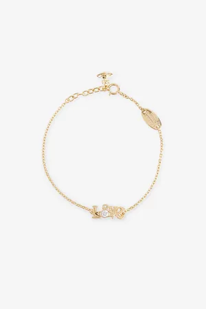 Vivienne Westwood Erica Orb-embellished Gold-plated 925 Sterling Silver and Cubic Zirconia Bracelet