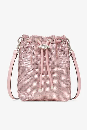 Jimmy Choo Cinch Mini Crystal-embellished Satin Cross-body Bag