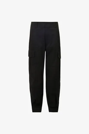 Alexander McQueen Pleated-hem Tapered-leg Regular-fit Cotton Cargo Trousers
