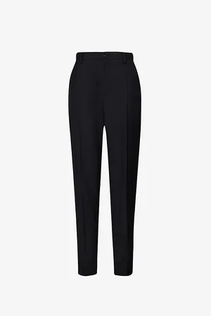 UNDERCOVER Band-patch Regular-fit Tapered-leg Mid-rise Wool Trousers