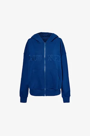 Lounge Underwear Brand-embroidered Zip-up Cotton-jersey Hoody