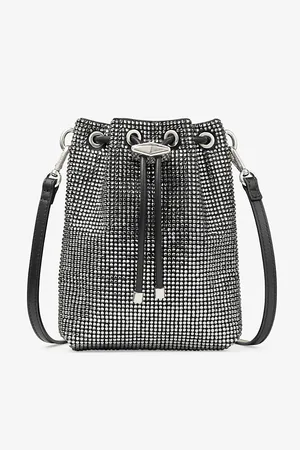 Jimmy Choo Cinch Mini Crystal-embellished Satin Cross-body Bag