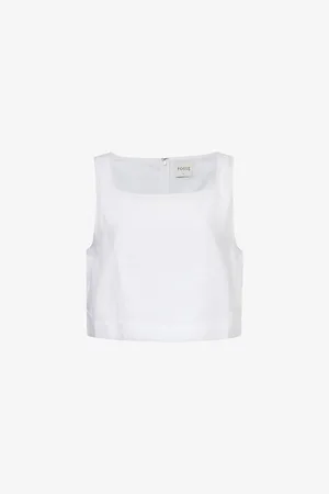 POSSE Val Cropped Linen Top