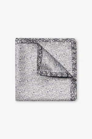 Eton Floral Graphic-print Silk Pocket Square