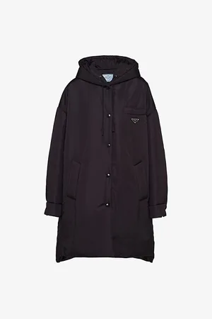 Prada Re-nylon Logo-plaque Recycled-nylon Coat