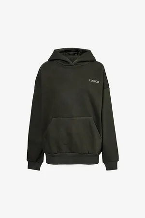 Lounge Underwear Essential Brand-print Cotton-blend Hoody