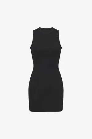 SKIMS Slim-fit Ribbed Stretch-cotton Mini Dress