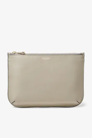 ASPINAL OF LONDON Ella Large Smooth-leather Pouch