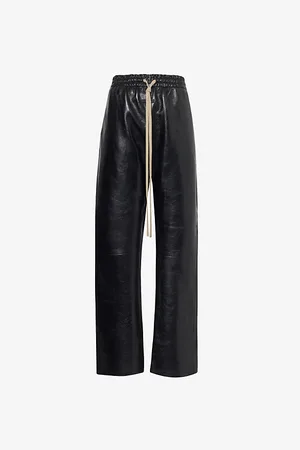 FEAR OF GOD Forum Brand-patch Straight-leg Leather Trousers