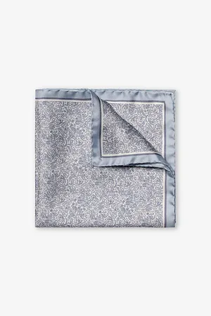 Eton Paisley Graphic-print Silk Pocket Square