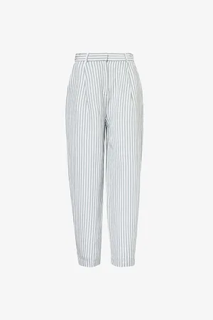 POSSE Lorenzo Striped Straight-leg Woven Trousers