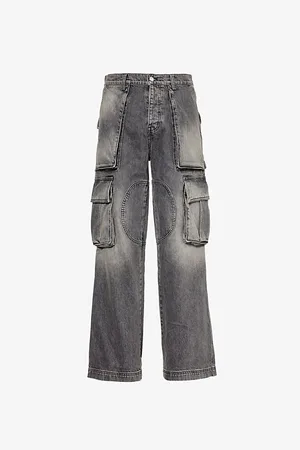 Nahmias Cargo-pocket Straight-leg Mid-rise Jeans