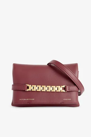 Victoria Beckham Chain-embellished Mini Leather Pouch