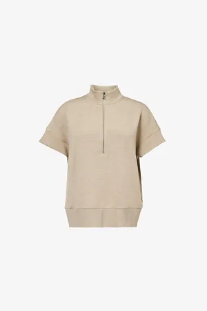 Varley Ritchie Short-sleeved Stretch-woven Sweatshirt