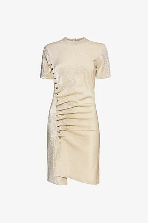 Paco rabanne Ruched Stretch-woven Mini Dress