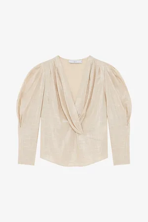 IRO Clarone Puff-sleeve Linen-blend Top