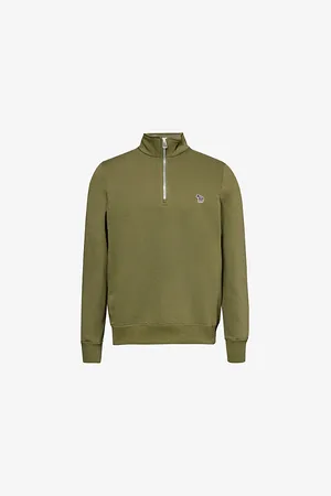 Paul Smith Zebra-patch High-neck Organic-cotton Sweatshirt