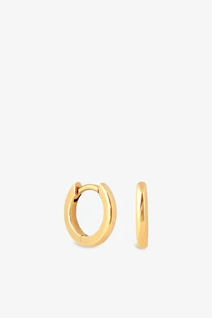 Astrid & Miyu Essential 18ct Yellow -plated Recycled Sterling-silver Huggie Earrings