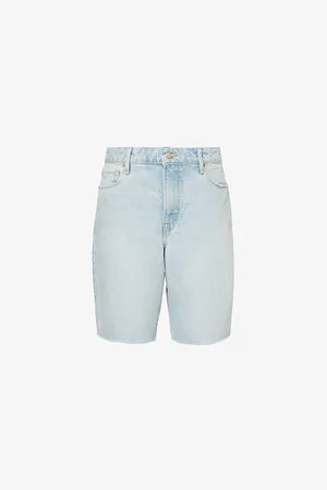GOOD AMERICAN Bermuda Relaxed-fit Denim-blend Shorts