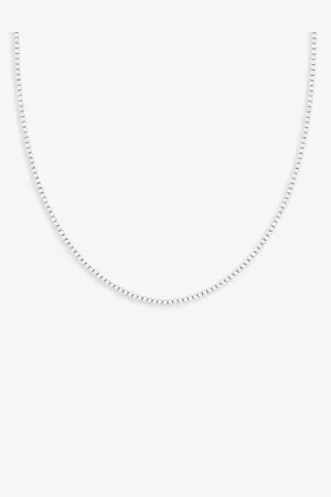 Astrid & Miyu Tennis Rhodium-plated Recycled Sterling- and Zirconia Chain Necklace