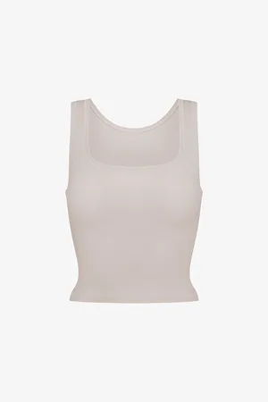 SKIMS Cotton Rib Scoop-neck Stretch-cotton Tank Top