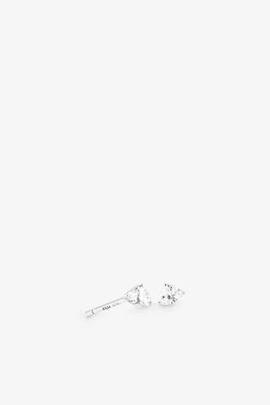 Astrid & Miyu Crystal Pear -plated Recycled Sterling-silver and Cubic Zirconia Stud Earrings